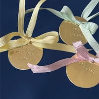 Image 2 of SMALL Brass Bauble Decoration -  can be customised