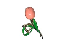 Pink flower claw clip