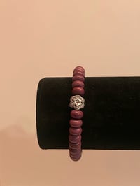 Image 1 of 'Purple & Metal Flowers' Bracelet Collection