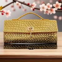 Image 1 of Golden Grace Woven Bag