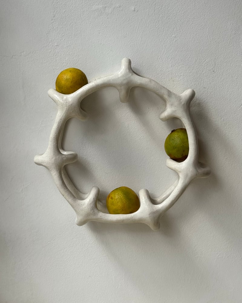 Image of Small white wheel textured