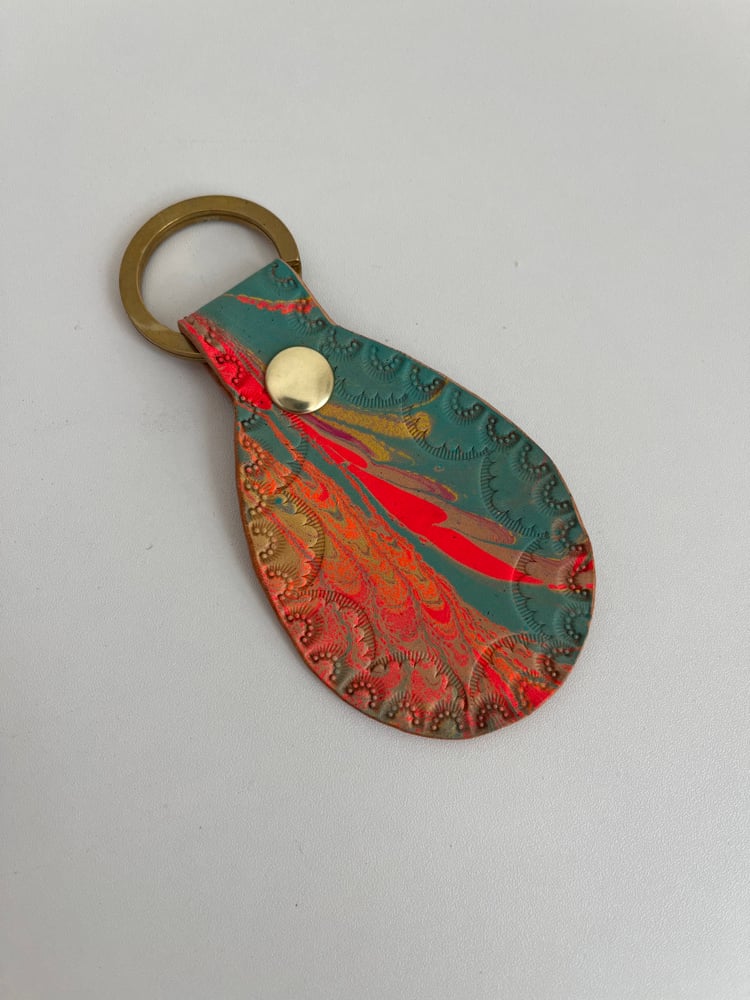 Image of Neon Marbled Keychain 