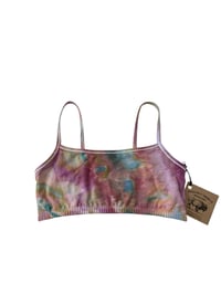 Image 6 of S (34) Cotton-Blend Strappy Bralette in Muted Warm Ice Dye