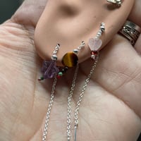 Image 2 of Gemstones thread earring