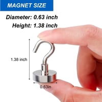 Image 2 of Strong Magnetic Hooks Multi-Purpose Storage Hooks