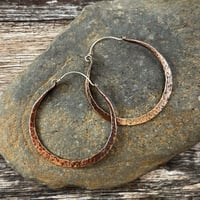 Image 1 of Large Copper Hoop Earrings