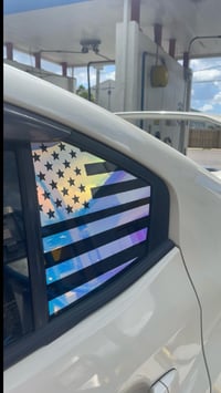 Image 8 of WRX/STI Quarter Window American Flag Decals