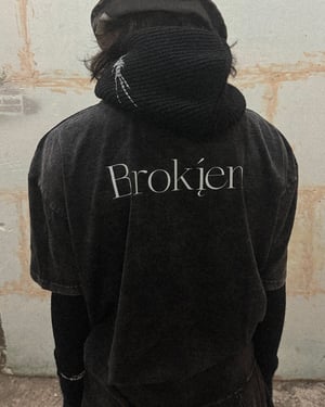 Image of ÒLĮNE - Bròken Pòlò Shirt (Dirty Black)