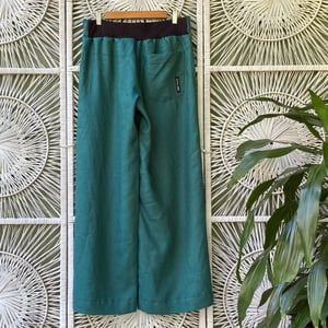 Image of Linea pants - Linen - Emerald Green