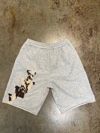 Image 4 of VV COWHIDE CAPRI SWEAT SHORTS
