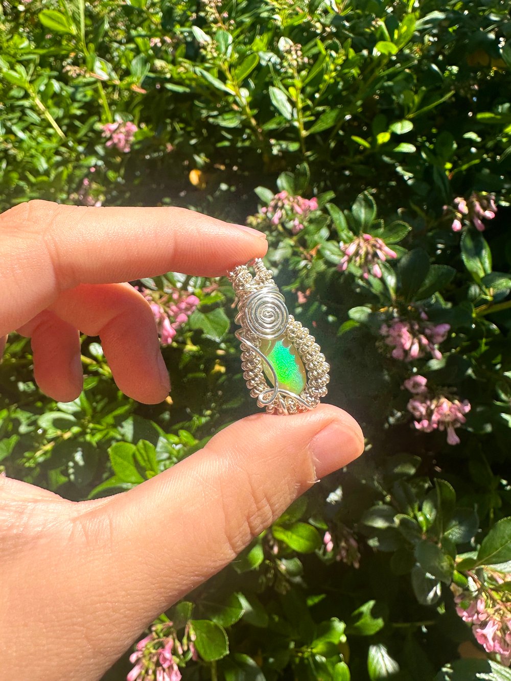 monarch opal pendant 