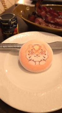 Image 1 of Tiger Pancake Plush Button