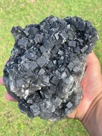 Image 19 of Double Sided Cubic Fluorite & Druzy Quartz #964