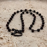 Image 1 of Red Jasper Heart Toggle Necklace