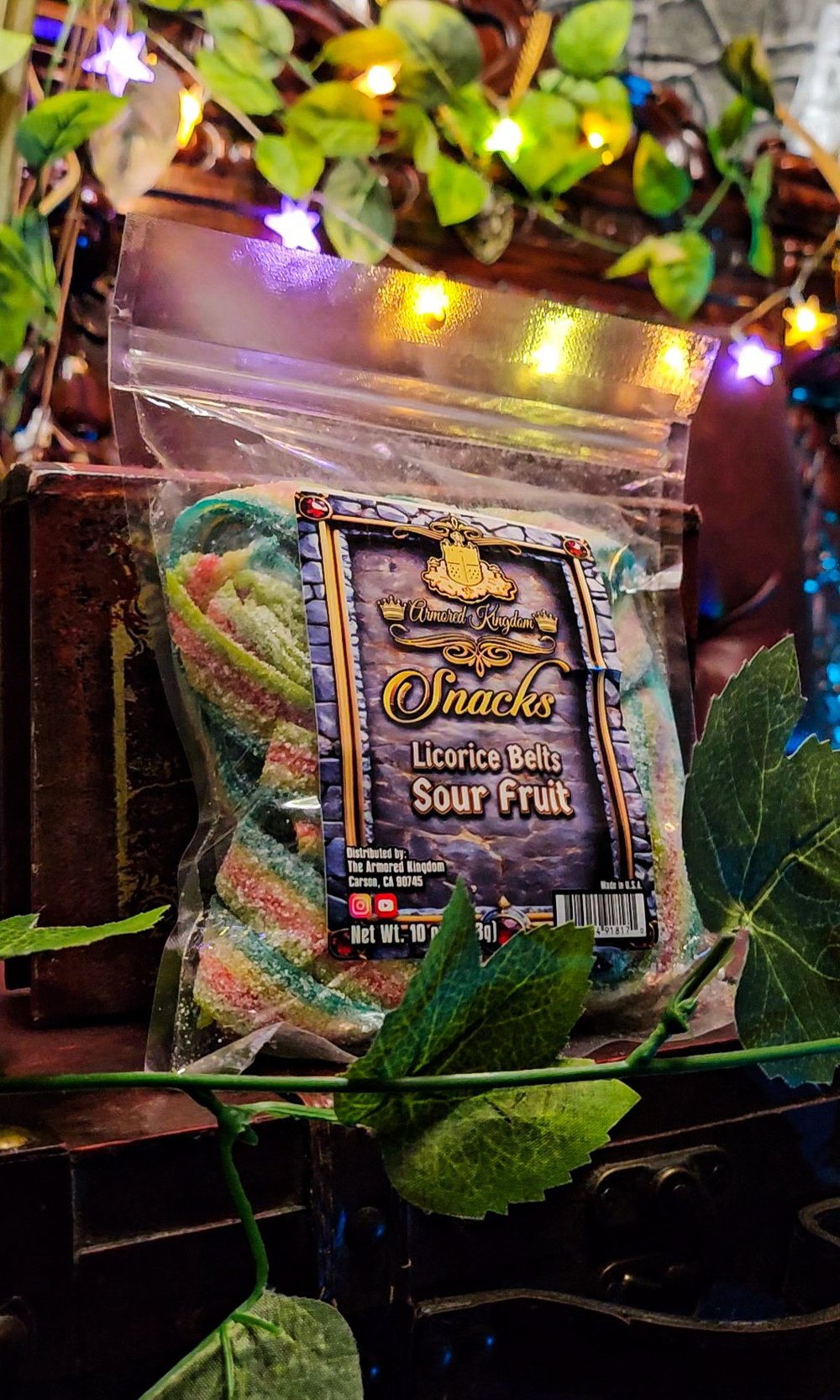 👑The Armored Kingdom Sour Fruit Combo Licorice Belts 🍓🍉🫐🍬