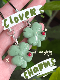 Image 1 of clover with ladybug charms 🐞🍀
