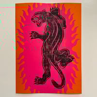 Image 4 of Panther Linocut Prints 