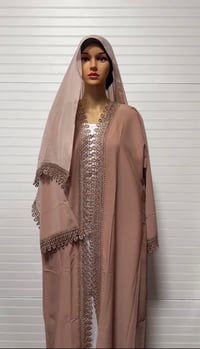 Image 9 of Lace 2 Piece Abaya premium Korean Nida