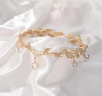 Image 2 of GOLD CELESTIAL VINE BRIDAL HEADPIECE