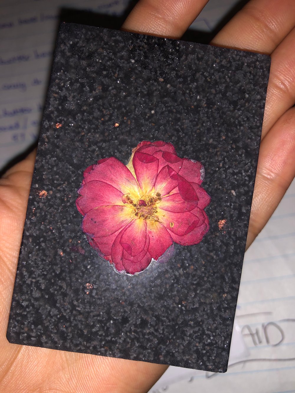 Charcoal Dragons Blood with pink salt 