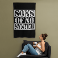 BLACK AND WHITE S.O.N.S FLAG