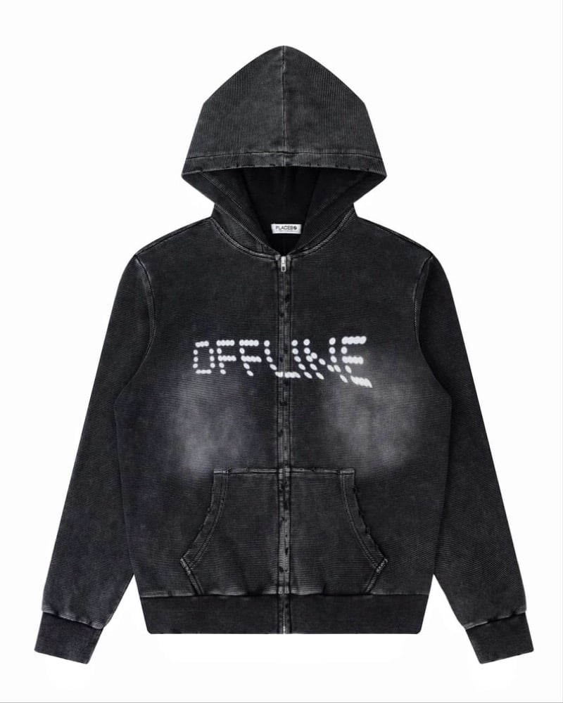 IMPLY — PLACEBO Offline Zip-Up Hoodie (Black)