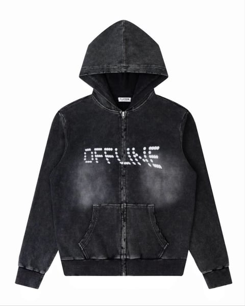 Image of PLACEBO - Offline Zip-Up Hoodie (Black)