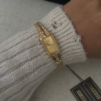 Image 6 of Vintage SEIKO Dainty Gold Rectangular Dial 🍇NEW with Tag IN BOX✨