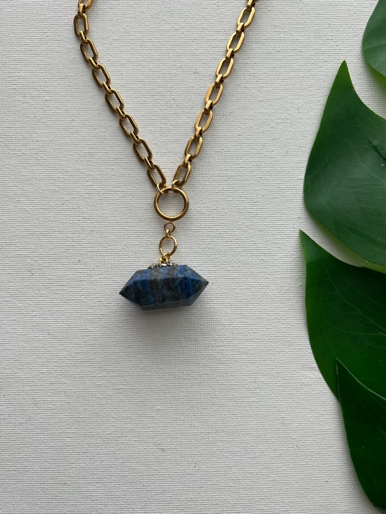 Image of PSALM • Lapis Lazuli Drop Necklace