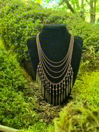 Image 4 of Mahogany Obsidian and Copper Drop Necklace 