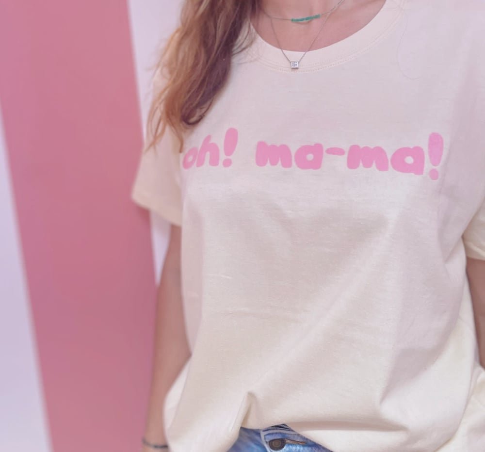 Image of Tee Shirt écru Oh! ma-ma