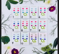 Image 2 of Set 3párů Circle Pastel 12mm