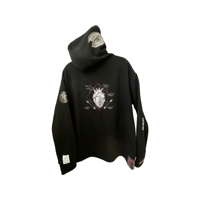 Image 2 of BLACK Heart Guy Hoodie  one size JP & RL collaboration  2021 