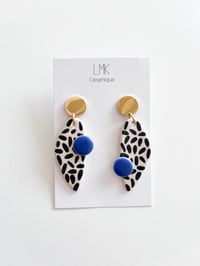 Paire de boucles d'oreilles céramique TOTEM ZAG +2