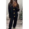 Black 3 Gold Button Co Ord 