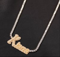 Image 2 of Cluster Diamond -Tennis chain  Pendant 