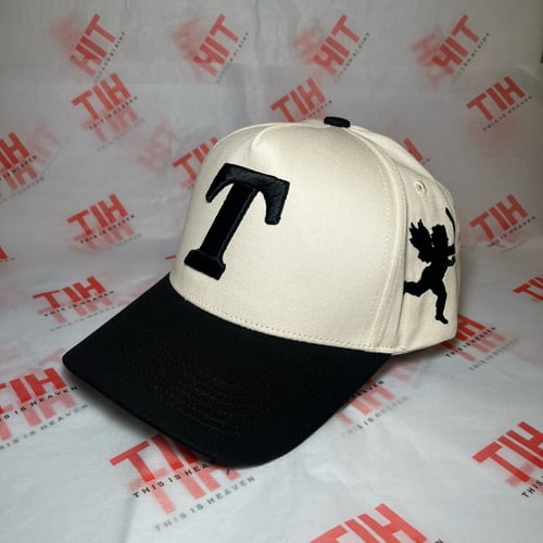 Image of "T" Logo Snapback - Black/Offwhite