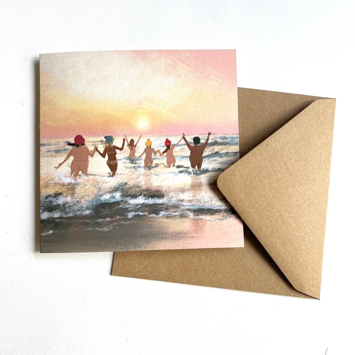 Image of Morning Dip - Luxury Greeting Card (single or multipack)