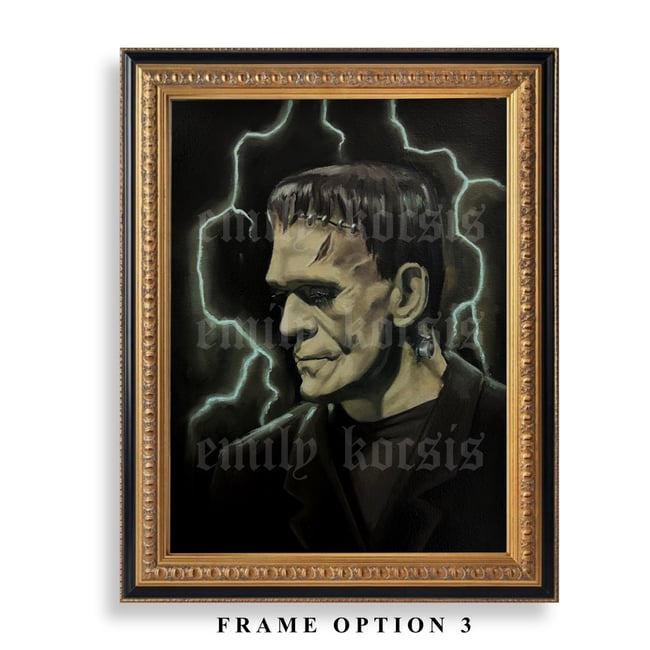 ‘Frankenstein’ Boris Karloff as Frankenstein’s Monster 1931 9x12” Original Oil Painting