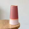 Midi Skyline Vase in Rhubarb and Tangerine