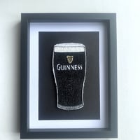 Image 1 of Guinness stitched artwork