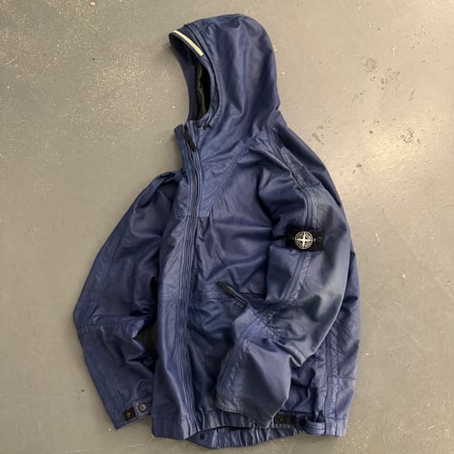 Image of SS 2011 Stone Island Leather Hooded Jacket, size XXL