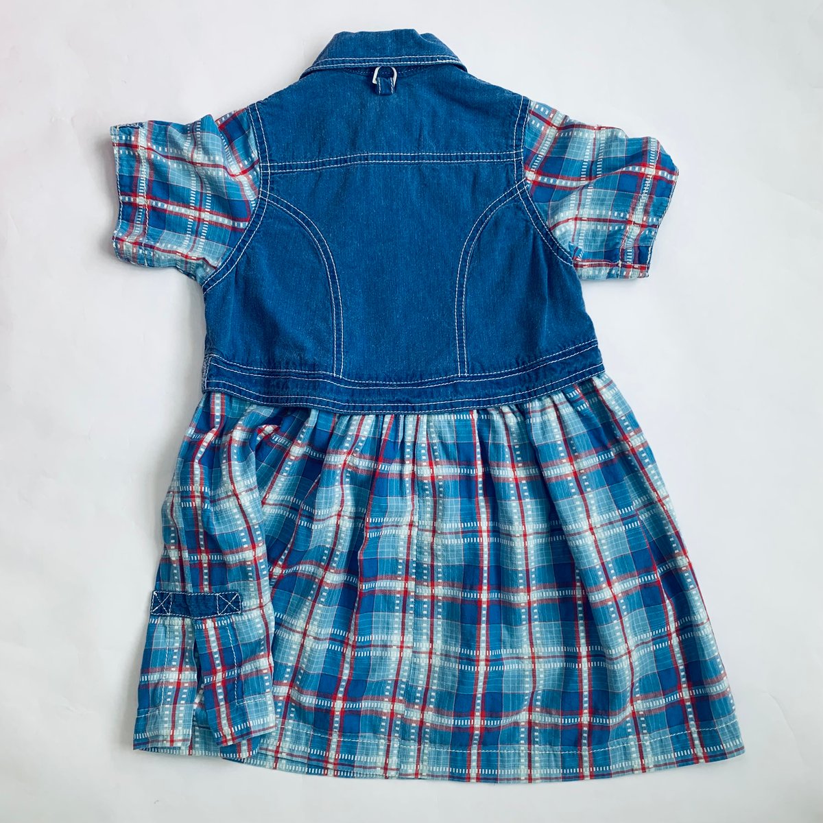 Image of Oilily Denim Check Dress Size 6 years 