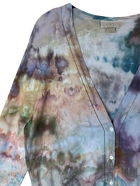 Image 3 of ♻️ UPCYCLED XL Lightweight 100% Cotton Cardigan in Muted Ice Dye