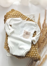 Image 1 of Newborn boy bodysuit for photoshoot | Eric | off white