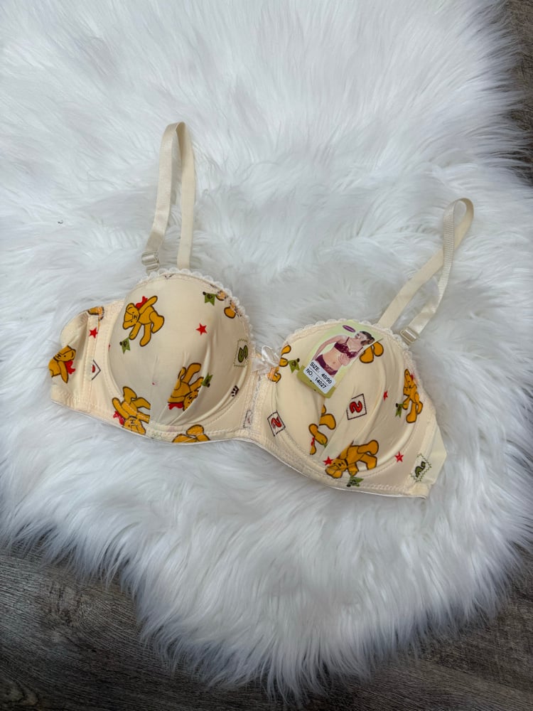 Image of Vintage Y2K Teddy Bear Bra - 34C