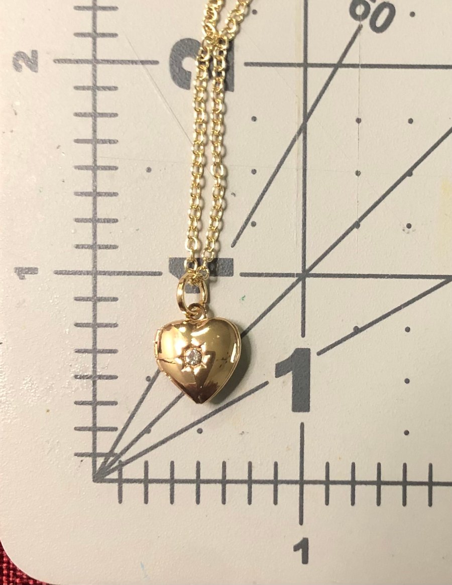Image of Small Locket Heart  Necklace