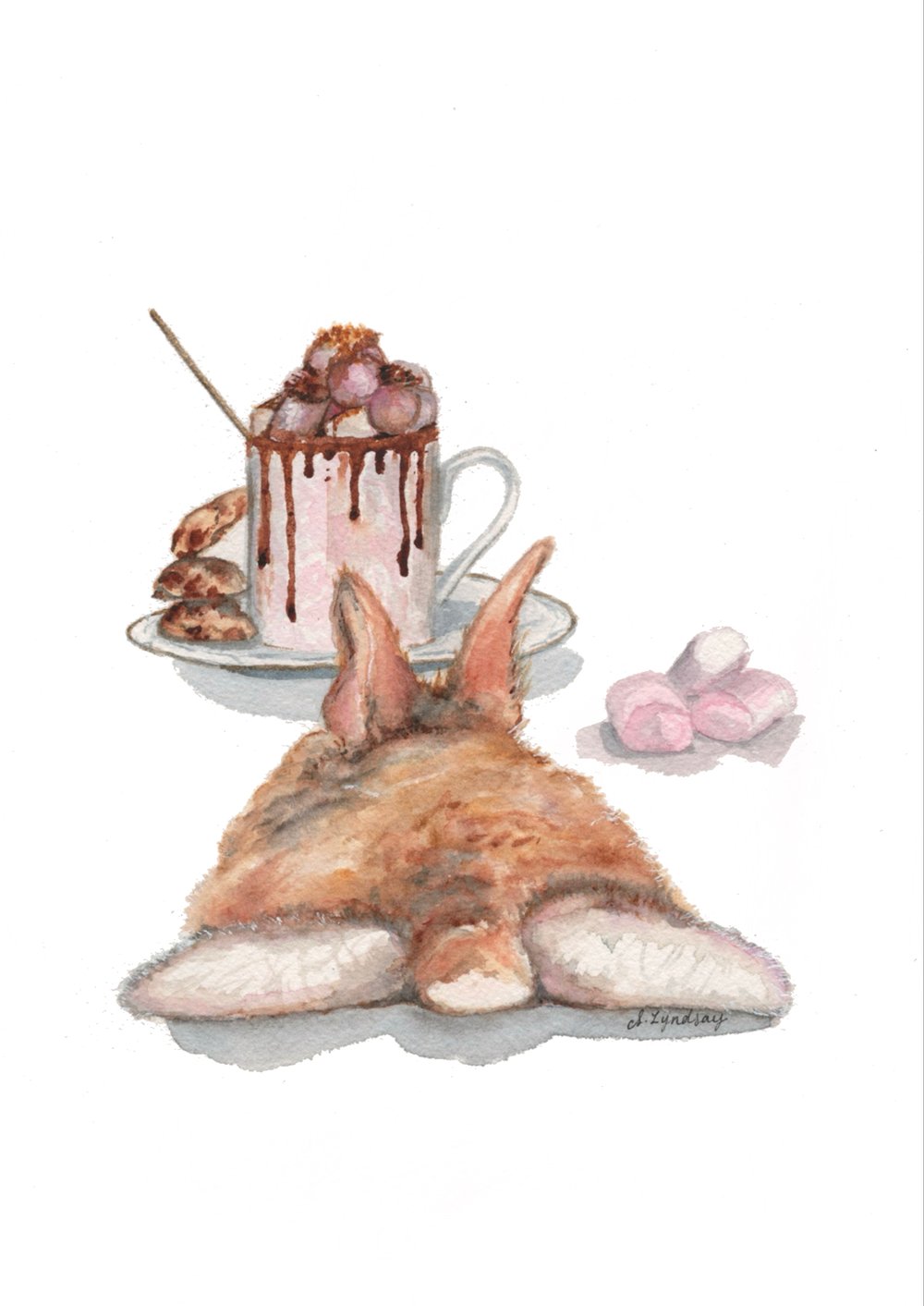 Image of Hot Chocolate Bunny Butt - Prints