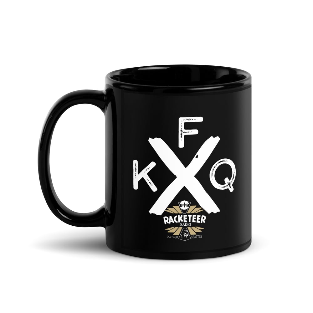Racketeer Radio KFQX hXc Black Glossy Mug