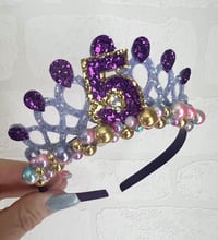 Image 4 of Purple, Lilac, Pink and gold Pearl Tiara